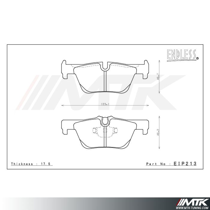 Plaquettes Endless ME20 EIP213 pour BMW Serie 3 F3X